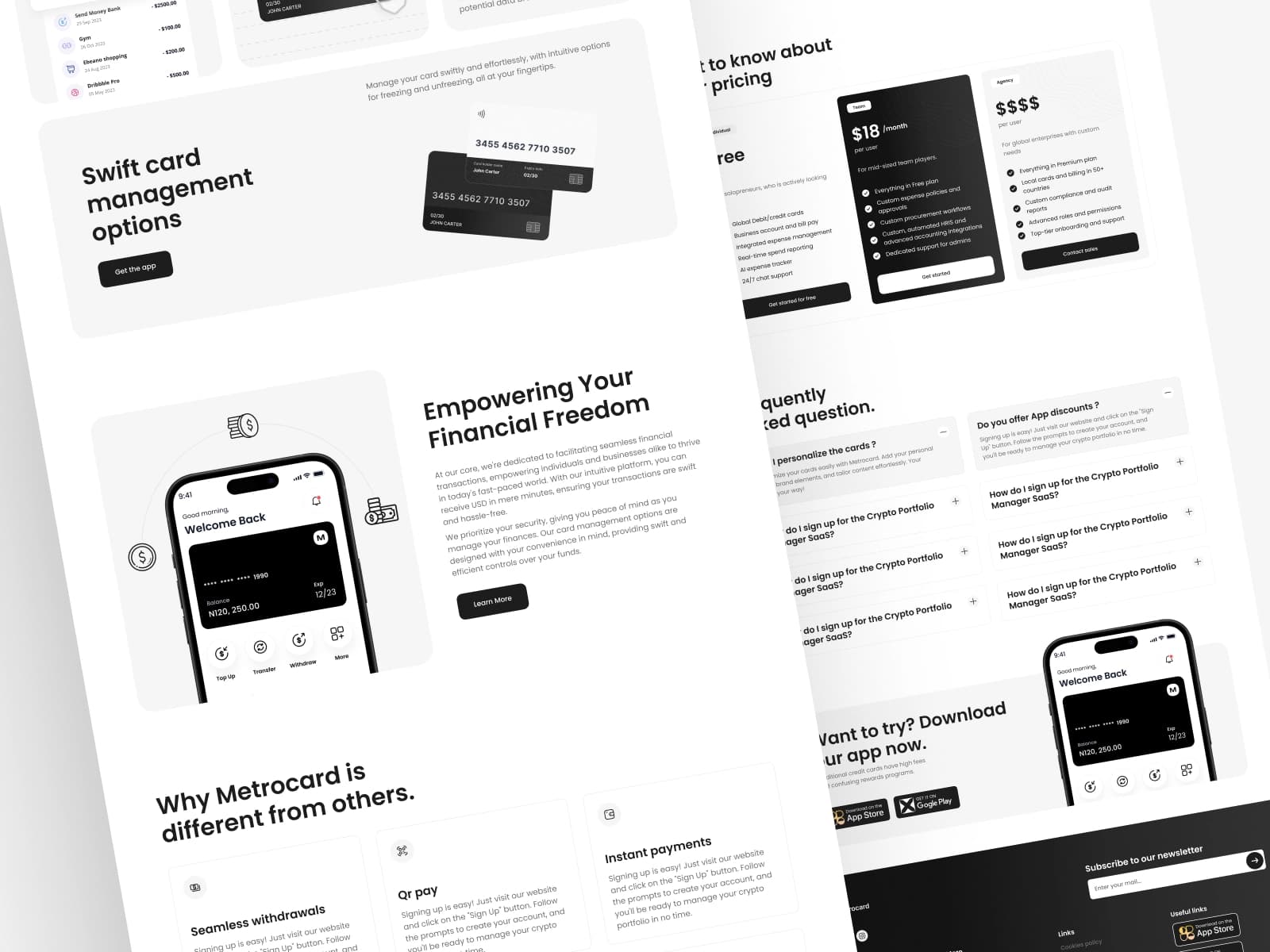 Metrocard Finance Webflow Template — preview 2