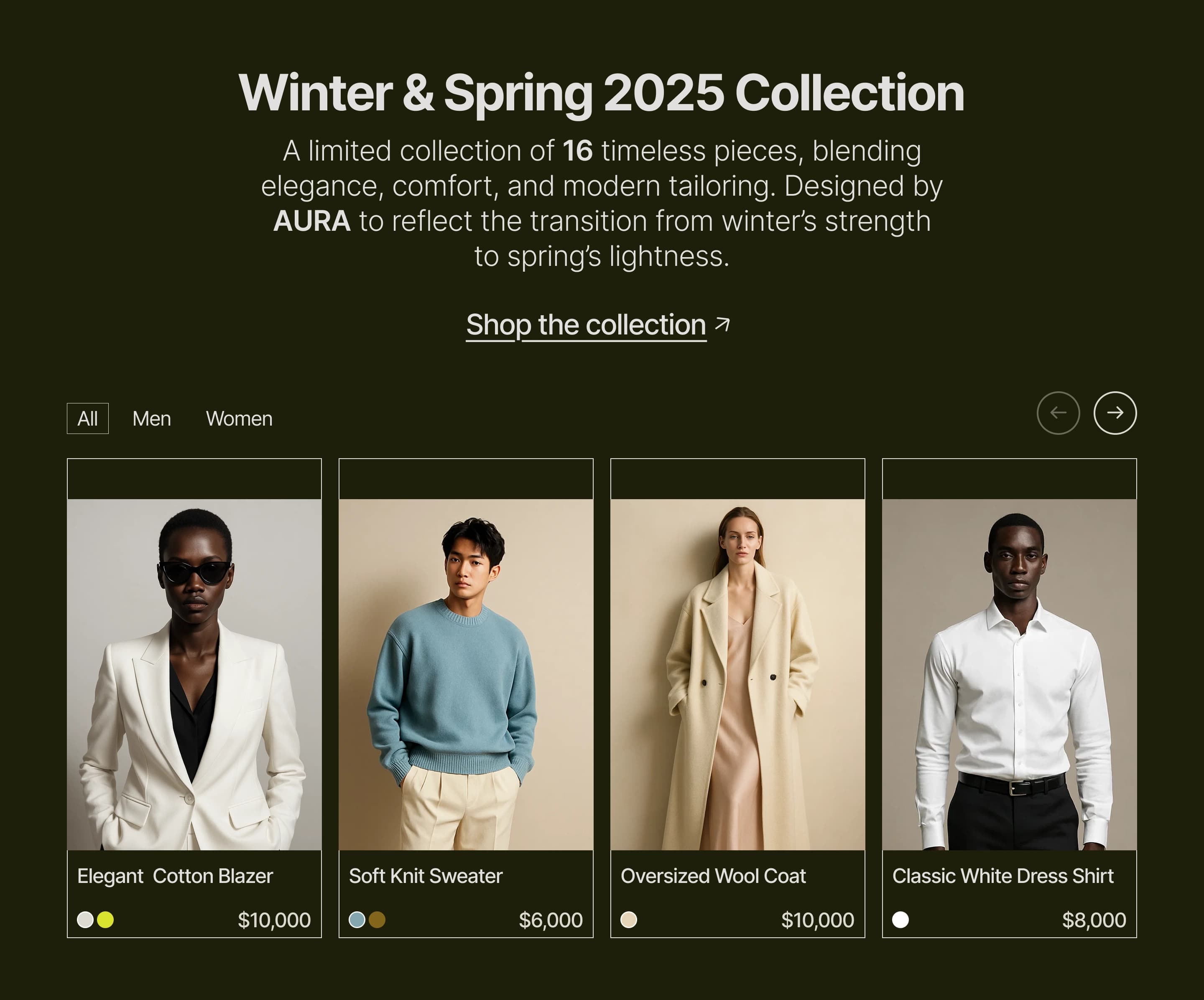 Fashion Landing Page UI + Presentation — preview 3