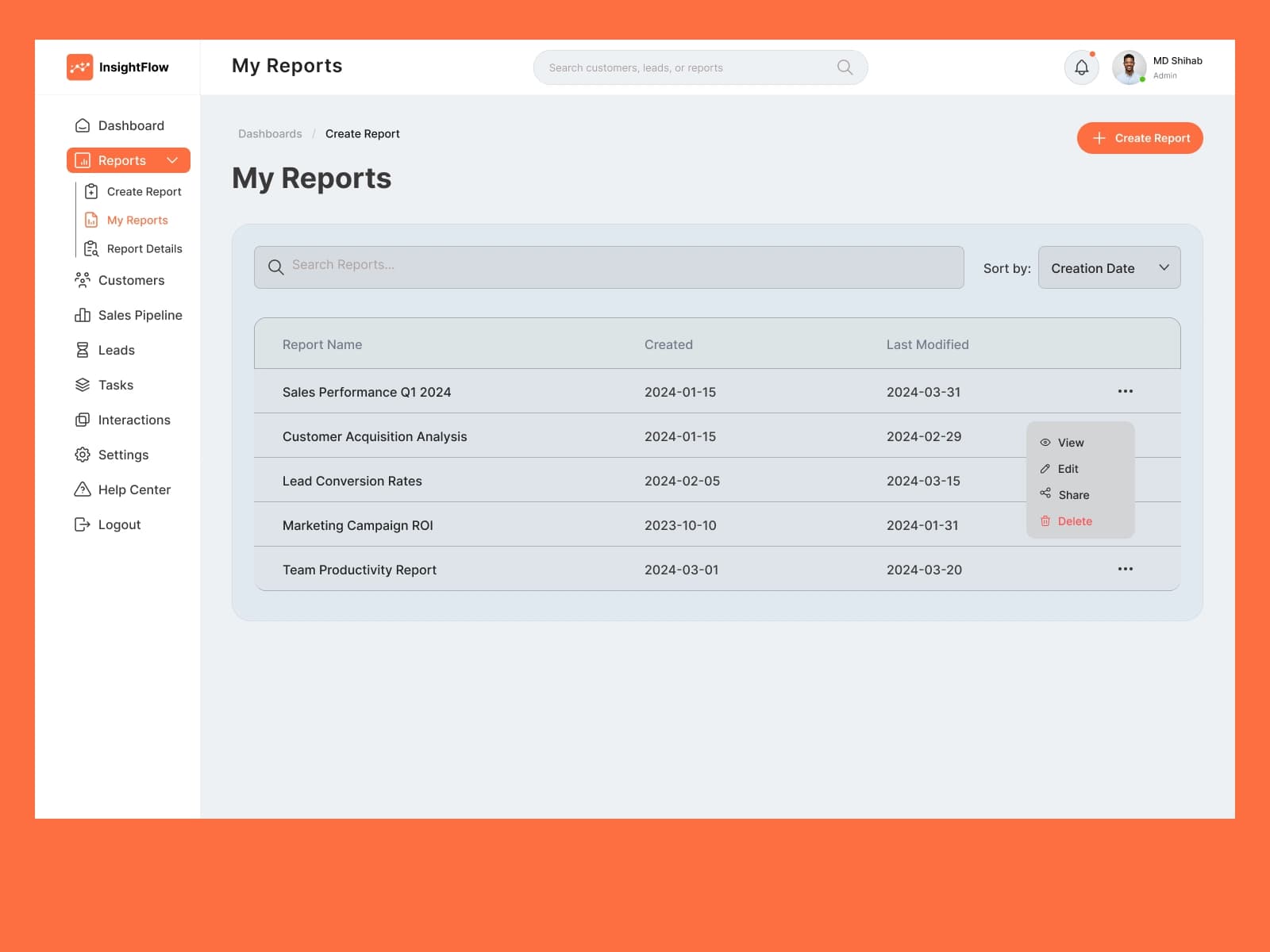 InsightFlow — Analytics & Reporting Dashboard — preview 3