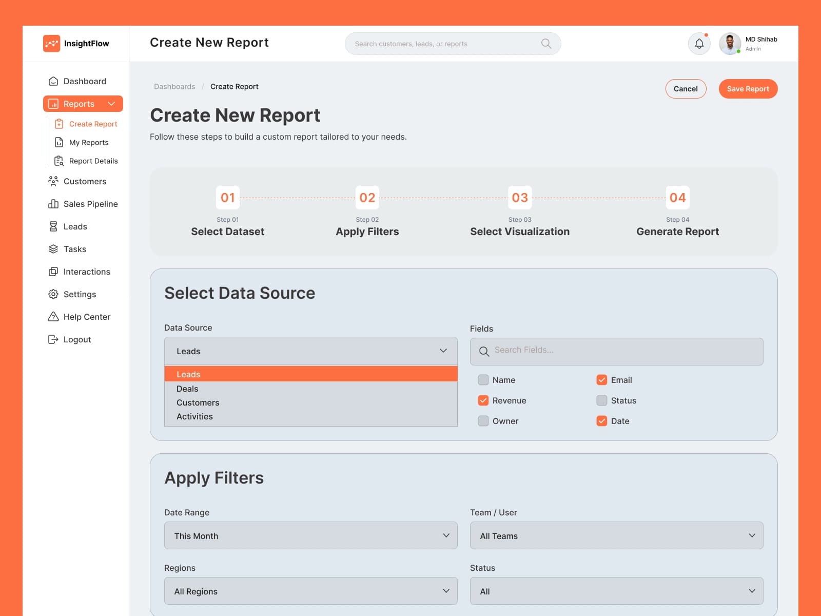 InsightFlow — Analytics & Reporting Dashboard — preview 4